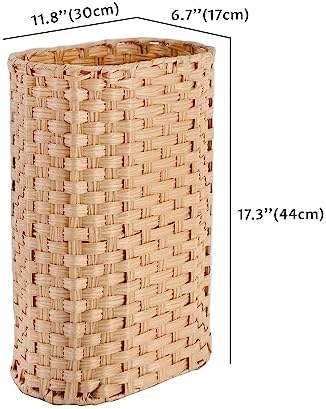 PEMAR Wicker Umbrella Holder, Hand Woven Umbrella Stand Basket Decorative Cane - Image 2
