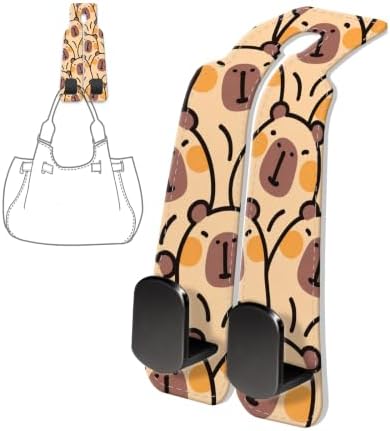 PU Leather Car Seat Hook, Storage Headrest Hanger, Cute Car Backseat Organizer - Image 6