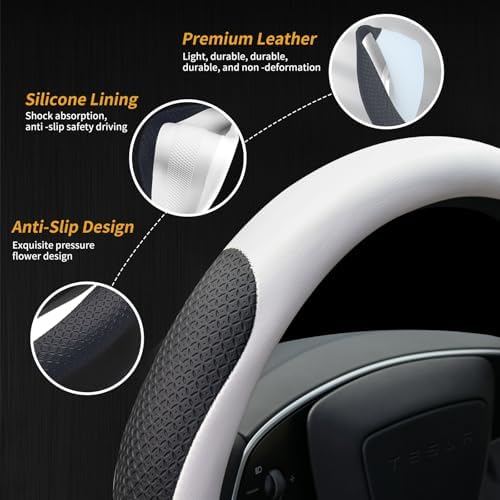 Uxcer Nappa Leather Steering Wheel Cover Compatible - Image 5