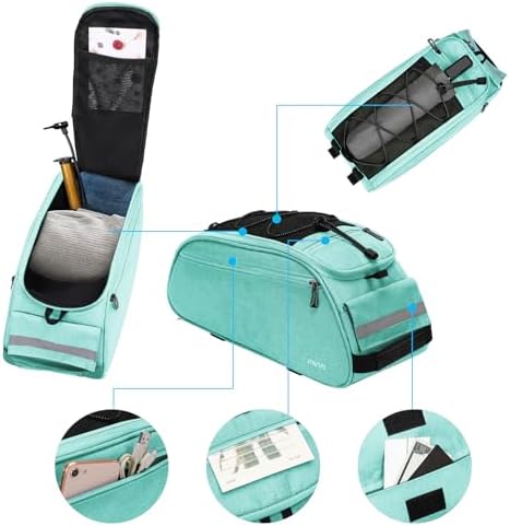 MOSISO Bike Rack Bag, Waterproof Bicycle Trunk Pannier Rear Seat Pouch - Image 3
