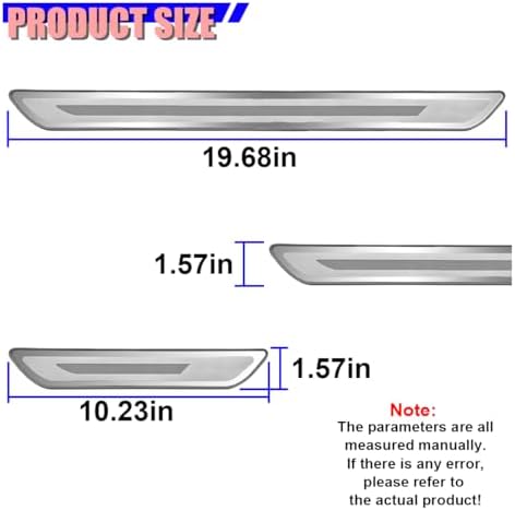 Craedli 4PCS Car Door Sill Protector, Stainless Steel Car Front & Rear Doors - Image 2