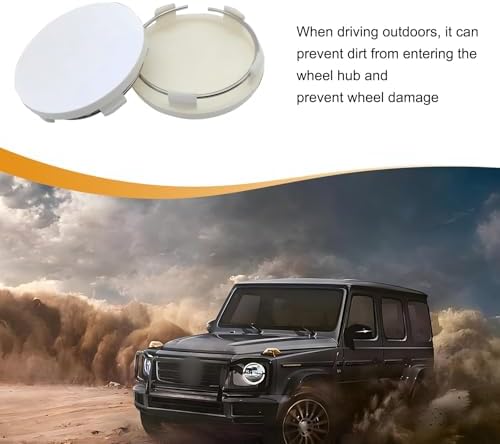 Tesnaao 4 PCS Car Wheel Hub Center Cap, 2.36" x 2.2" ABS Wheel Hub Modification - Image 5