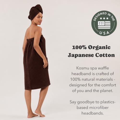 Luxury Organic Japanese Cotton Waffle Body Towel Wrap - Image 3