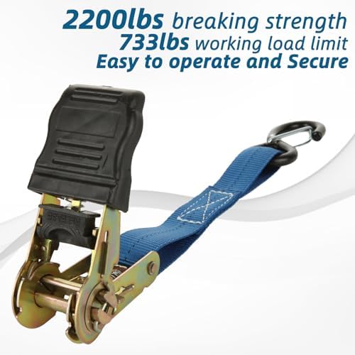 4Pack 20ft Ratchet Tie Down Straps - Image 4