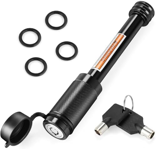 JUSTTOP Trailer Hitch Receiver Pin Lock, 5/8" Dia 3-1/2" Long Pin Trailer Lock by JUSTTOP