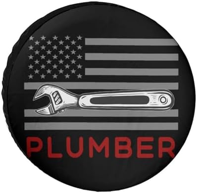 Plumber Plumbing American Flag Tire Covers, Dust-Proof Weatherproof Wheel - Image 7