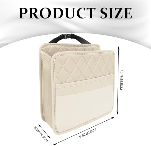 Car Seat Back Organizer, Leather Backseat Hanging Storage Bag, Car Large - Image 2