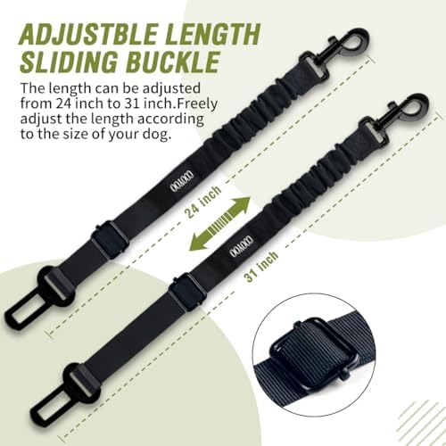 COOYOO Dog Seat Belt, Retractable Dog Car Harness Seat Belt - Image 4