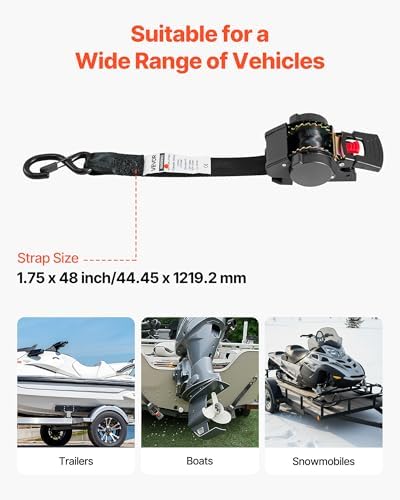 VEVOR Wheel Chock Tie-Down Kit, Fixed Trailer Tie Down Strap, Car Tie Down Kit - Image 4