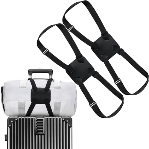 Chelmon 2 Pack Luggage Straps, Ajustable Elastic Bungee Belt by Chelmon