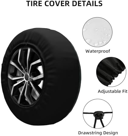 KiuLoam Martian Alien Peace Sign Retro Spare Tire Cover Polyester Universal - Image 5