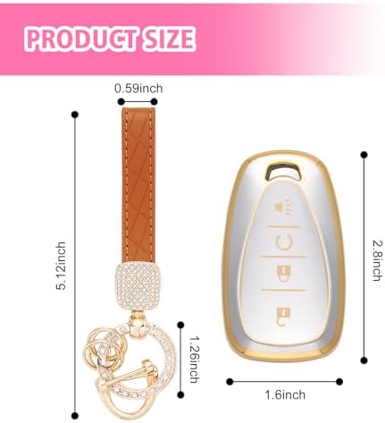 Rislobx Key Fob Cover Fit for Chevy Key, Car Key Case Protector - Image 3