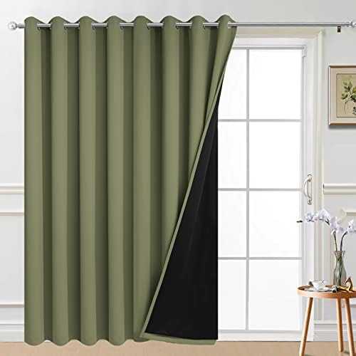Yakamok Sage 100% Blackout Patio Door Curtain Panels W100 x L84, 1 Panel by Yakamok