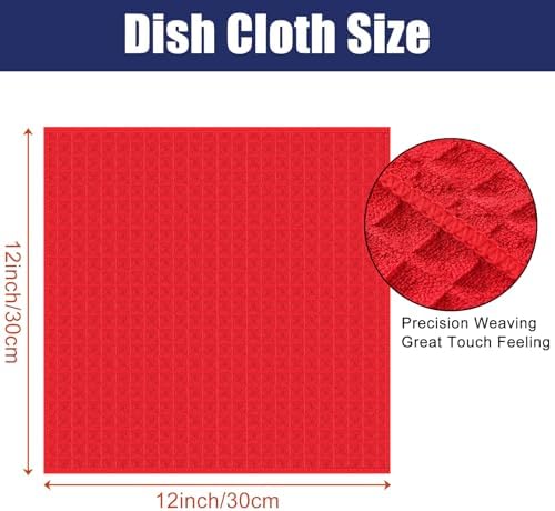 Homaxy Microfiber Waffle Weave Kitchen Dish Cloths, 6 Pack - Image 3