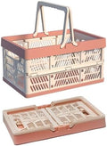 Collapsible Plastic Storage Crate - 20L Folding Organizer Basket Portable by Unknown
