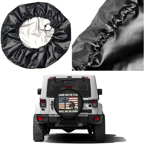 Stand for The Flag, Kneel for The Cross Spare Tire Cover Dust-Proof Wheel Tire - Image 5