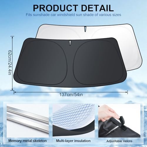 JUSTTOP Windshield Sunshade Custom Fit - Image 4