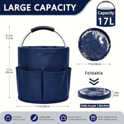Portable Cleaning Caddy with Handle, Foldable Supply Organizer - Image 2