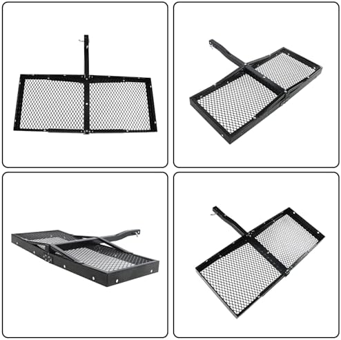 zeech 48" x 20" x 3.5" 500 LBS Black Trailer Hitch Cargo Carrier Mounts - Image 7