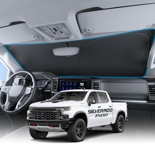 Wigoo for Chevrolet Silverado 1500 Windshield Sunshade, Keeps Interior Cool by wigoo