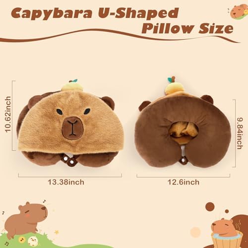 Capybara U-Shaped Travel Pillow - Image 5