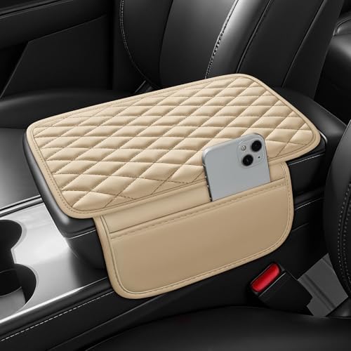 Leather Waterproof Car Armrest Console Pad by AuraSettle