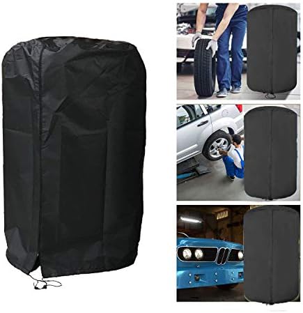 J&C Tire Cover 420D Tire Storage Bag Waterproof Spare Tire Bag Tote Protective - Image 3