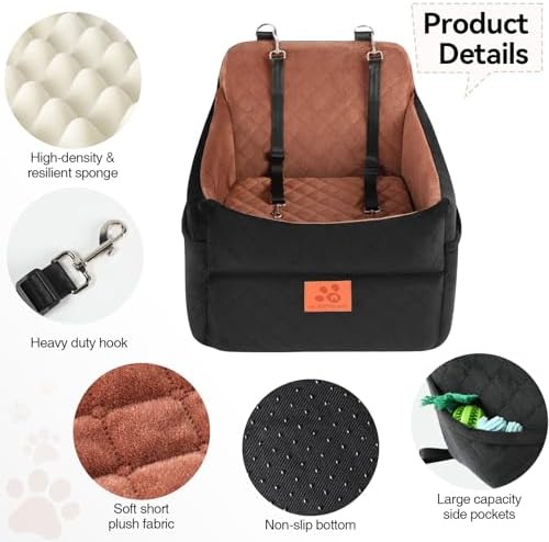 GL GLENSLAVE Dog Car Seat for Small/Medium Dogs, Dog Booster Car Seats - Image 5