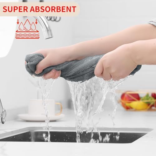 Homaxy 100% Cotton Waffle Weave Kitchen Dish Cloths 18-Pack - Image 3