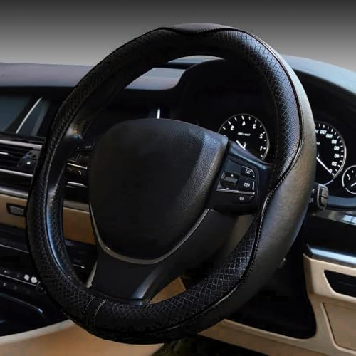 Steering Wheel Cover, Car Accessories 14.5-15 Inch Leather Steering Wheel Cover by Unknown