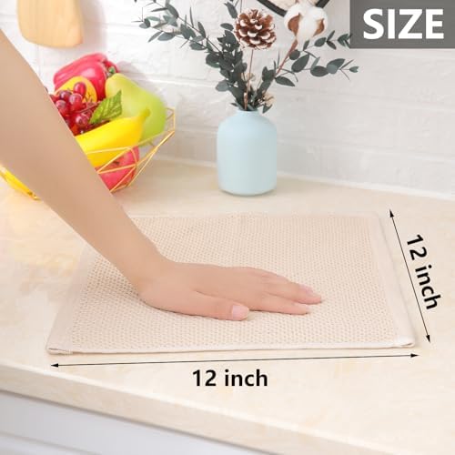 Homaxy 100% Cotton Waffle Weave Kitchen Dish Cloths 24-Pack - Image 5