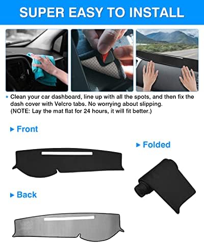 Autorder Dashboard Cover Mat for 2005-2015 Toyota Tacoma Pickup Accessories - Image 5