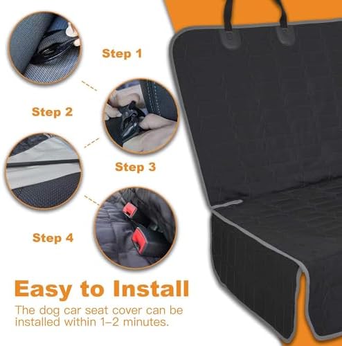 Reliadura Dog Car Seat Cover for Back Seat, Washable Bench Seat Cover for Truck - Image 4