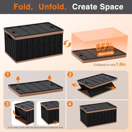 Citylife 4PC 64L Collapsible Storage Bins - Image 4