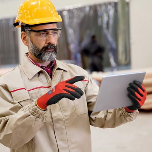 KAYGO Safety Work Gloves, PU Coated, 2-Finger Touchscreen - Image 5