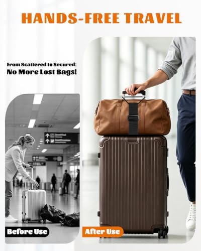 4-Pack Strong Adjustable Luggage Connector Straps - Image 3