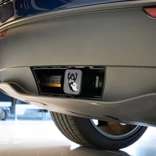 Swono Ghost Hitch Cover 2" Halloween Ghosts Boo Rubber Receiver Tube Hitch Plug - Image 4