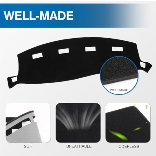 KUST Black Dash Cover for 2002-2005 Dodge Ram 1500, 2003-2005 Ram 2500/3500 - Image 4