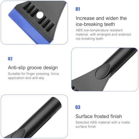 Car Windshield Ice Scraper, Vehicle Window Snow Sweeper to Remove Ice, - Image 3