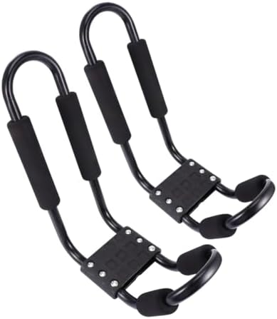 2 Pack J Shaped Kayak Roof Rack, J Form Canoe Snowboard Carrier Bracket by DOITOOL