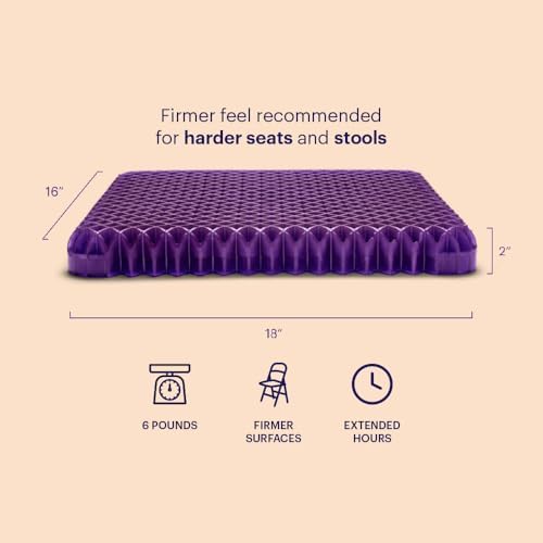 Purple Royal Seat Cushion, Portable 2 Inch Gel Seat Cushion, GelFlex Grid - Image 2