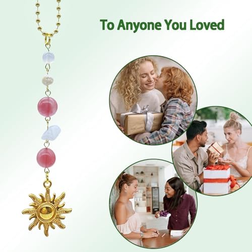 Sun Hanging Car Charm, Boho Crystals Decor - Image 5