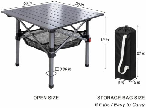 Folding Camping Table, Portable Lightweight Beach Tables - Image 2
