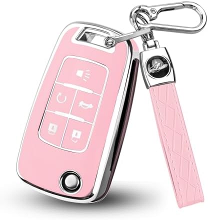 for Chevy Key Fob Cover, Premium Soft TPU Full Protection Key Cover by HEKBRYN