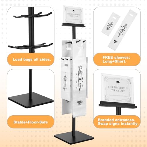 Wet Umbrella Stand with 400 Free Plastic Umbrella Bags disposable - Image 4
