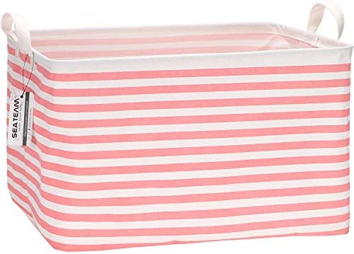 Sea Team Large Rectangle Open-Top Canvas Storage Basket by SeaTeam