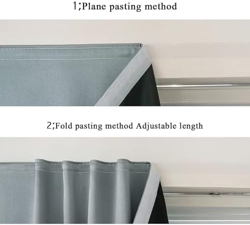 AJAZZ 100% Blackout Shades Window Cover Self Adhesive Curtains Sticky Curtain - Image 4