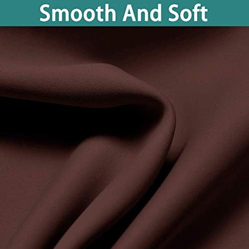 Yakamok Brown 100% Blackout Patio Door Curtain Panels W100 x L96, 1 Panel - Image 7