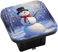 Swono Snowman Tow Hitch Covers Christmas Snowman Sun Rays Winter Forest Sturdy by Swono
