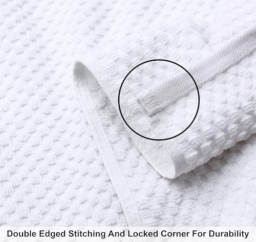 COTTON CRAFT Euro Spa Waffle Weave 6 Piece Towel Set - Image 4